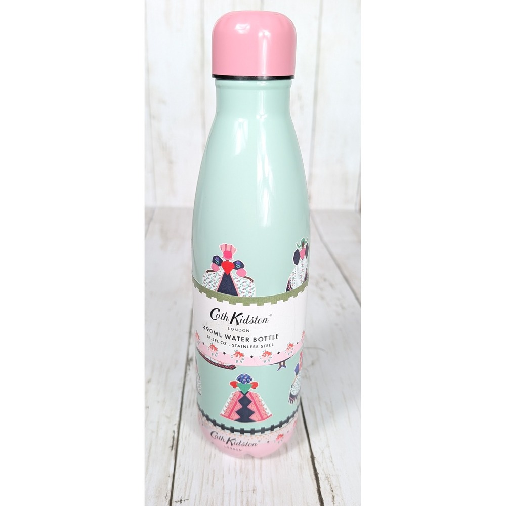 Cath Kidston‎ London Water Bottle Stainless Steel Wild Flowers Women 16.5 oz NEW